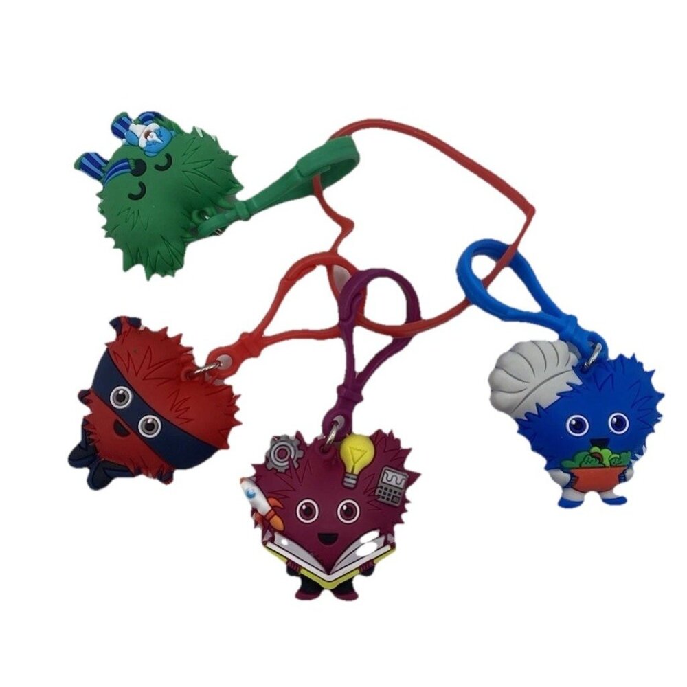 2023-2024 Kids Heart Challenge Keychains Lot of 4 with Wristband AHA School